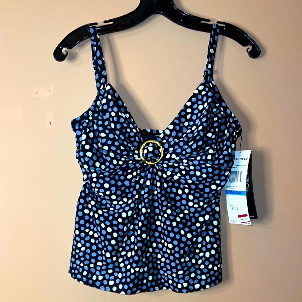 COCO REEF Polka Dot Blue Women's swim Top